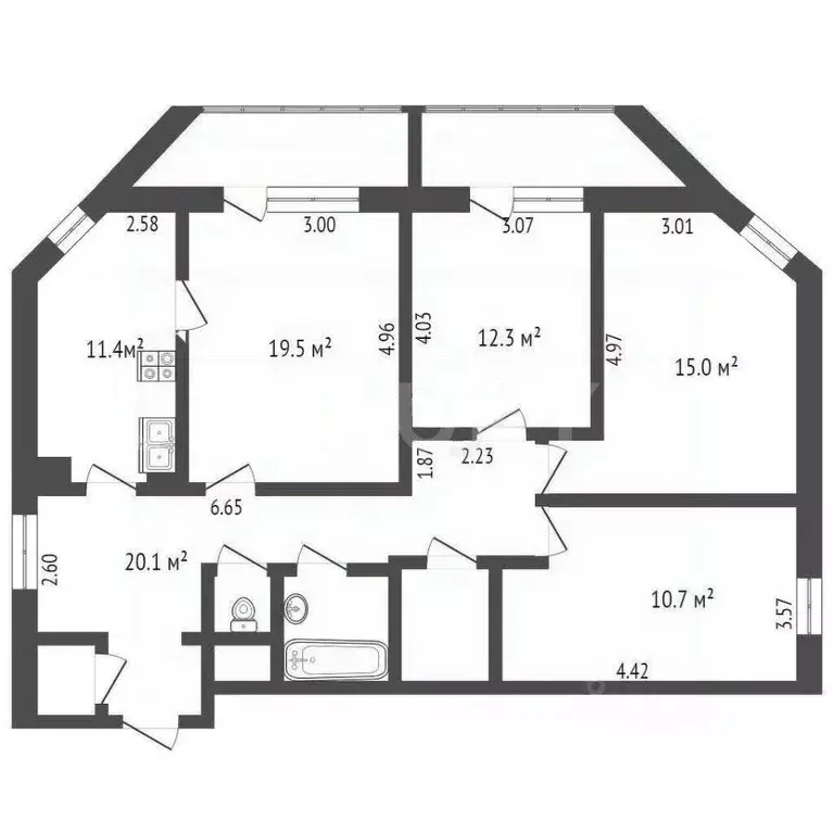 4-к кв. Москва 3-й Крутицкий пер., 13 (98.1 м) - Фото 1