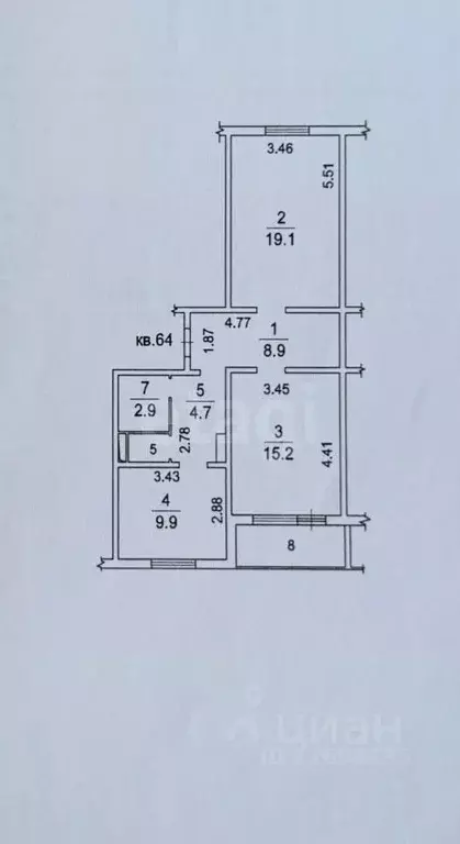 2-к кв. Московская область, Лобня ул. Катюшки, 62 (63.0 м) - Фото 2