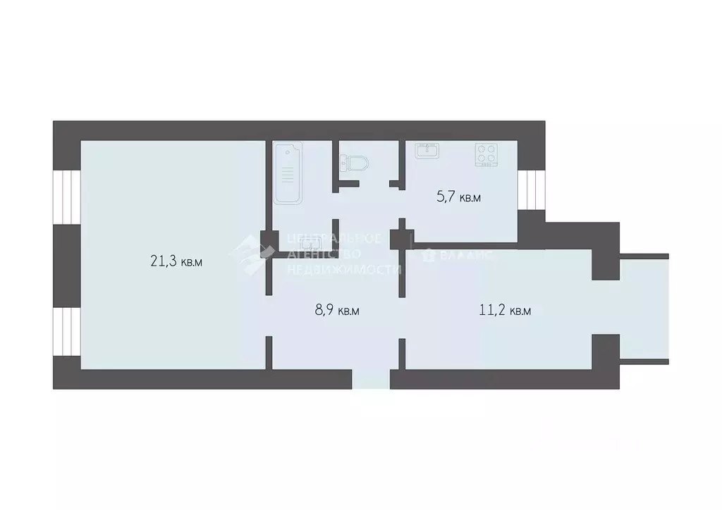 2-к кв. Рязанская область, Рязань ул. Свободы, 24А (51.5 м) - Фото 1