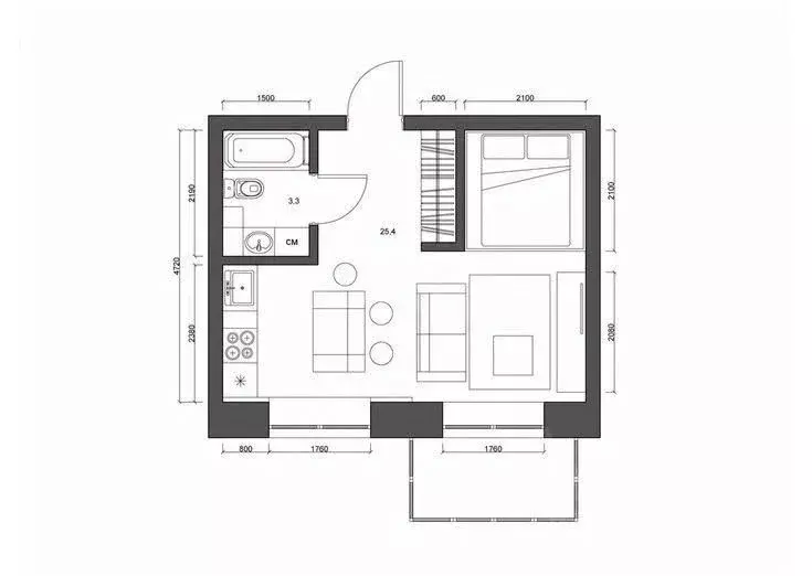 1-к кв. Удмуртия, Ижевск ул. Карла Маркса, 304А (34.0 м) - Фото 1