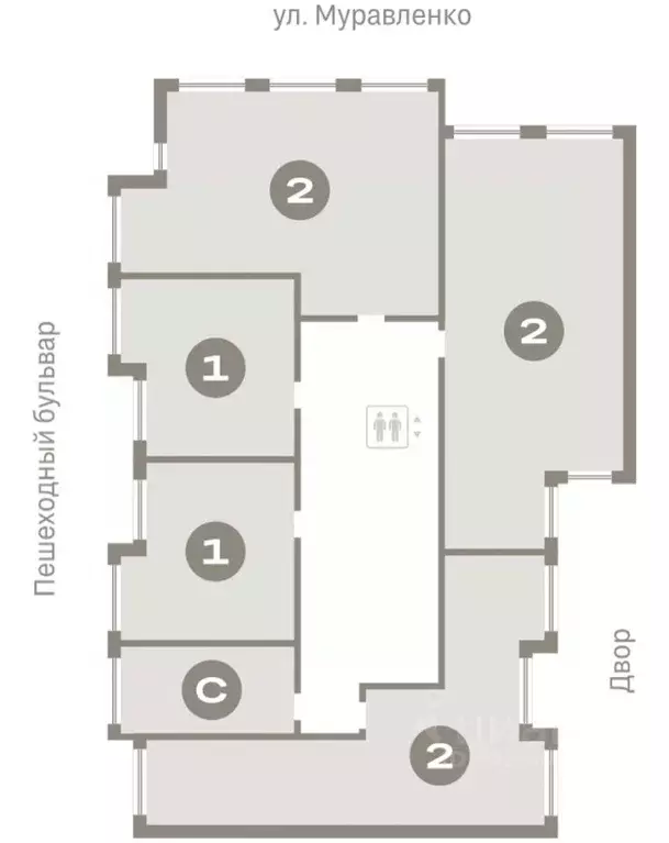 2-к кв. Тюменская область, Тюмень ул. Муравленко, 9к3 (78.66 м) - Фото 1