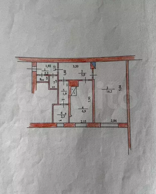 1-к. квартира, 35,9 м, 2/2 эт. - Фото 0