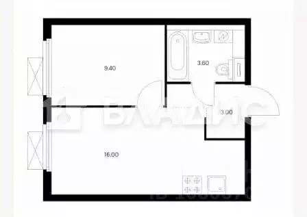 1-к кв. Москва Иловайская ул., 2 (32.0 м) - Фото 2