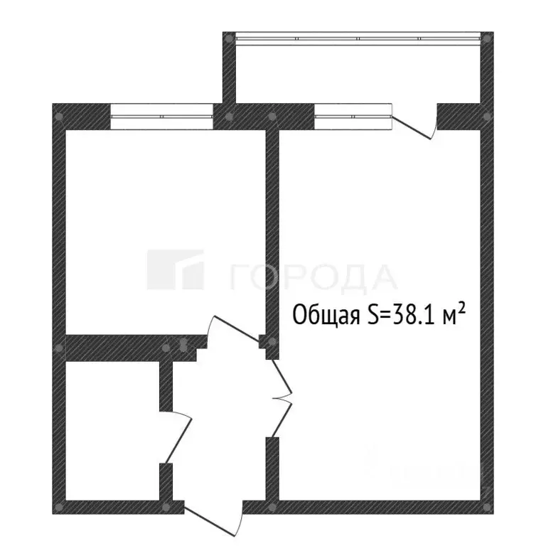 1-к кв. Кемеровская область, Новокузнецк просп. Н.С. Ермакова, 30 ... - Фото 2