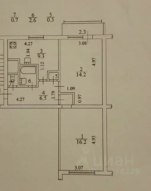 2-к кв. Санкт-Петербург ул. Маршала Захарова, 27К3 (50.0 м) - Фото 2