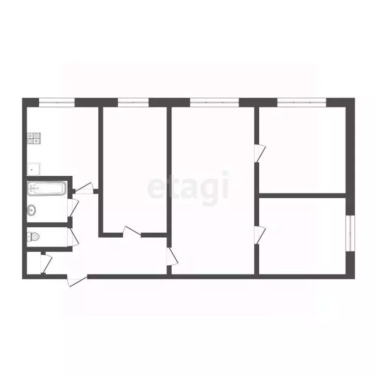 4-к кв. Смоленская область, Смоленский муниципальный округ, с. Печерск ... - Фото 1