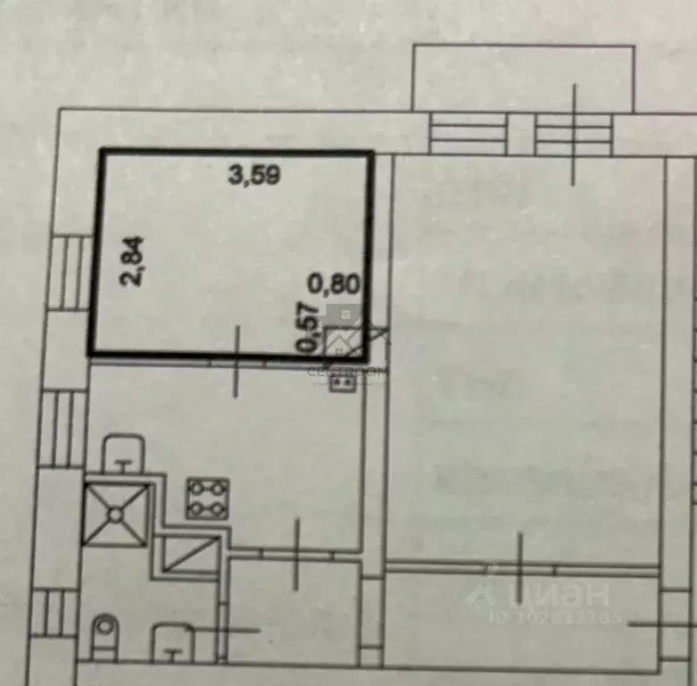 2-к кв. Татарстан, Казань ул. Наки Исанбета, 49 (47.0 м) - Фото 1