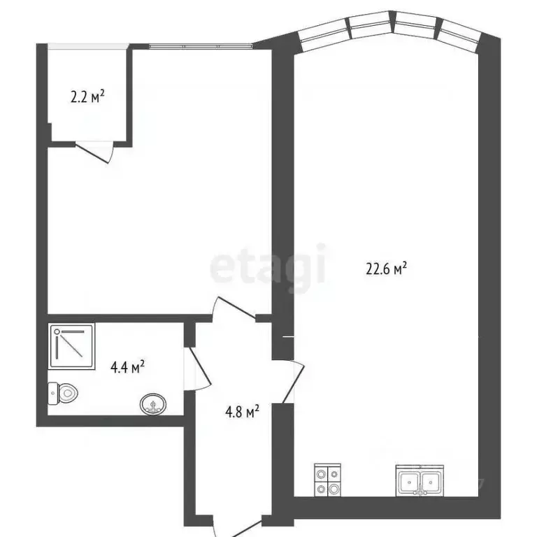 1-к кв. Краснодарский край, Новороссийск городской округ, с. Мысхако ... - Фото 2