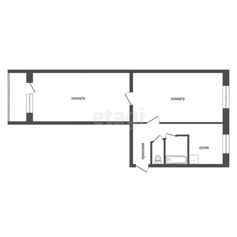 2-к кв. Красноярский край, Красноярск ул. 26 Бакинских Комиссаров, 7б ... - Фото 2