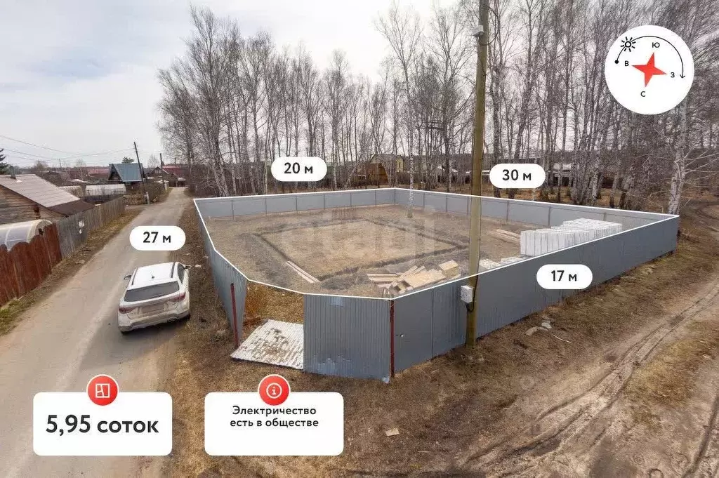 Участок в Тюменская область, Тюмень СОСН Автоприбор тер., ул. ... - Фото 0