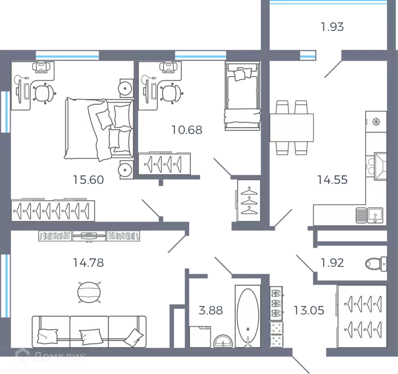 Продаётся 3-к квартира, 76.7 м - Фото 0
