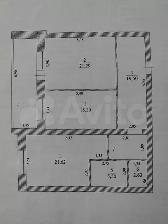 2-к. квартира, 92 м, 2/6 эт. - Фото 0