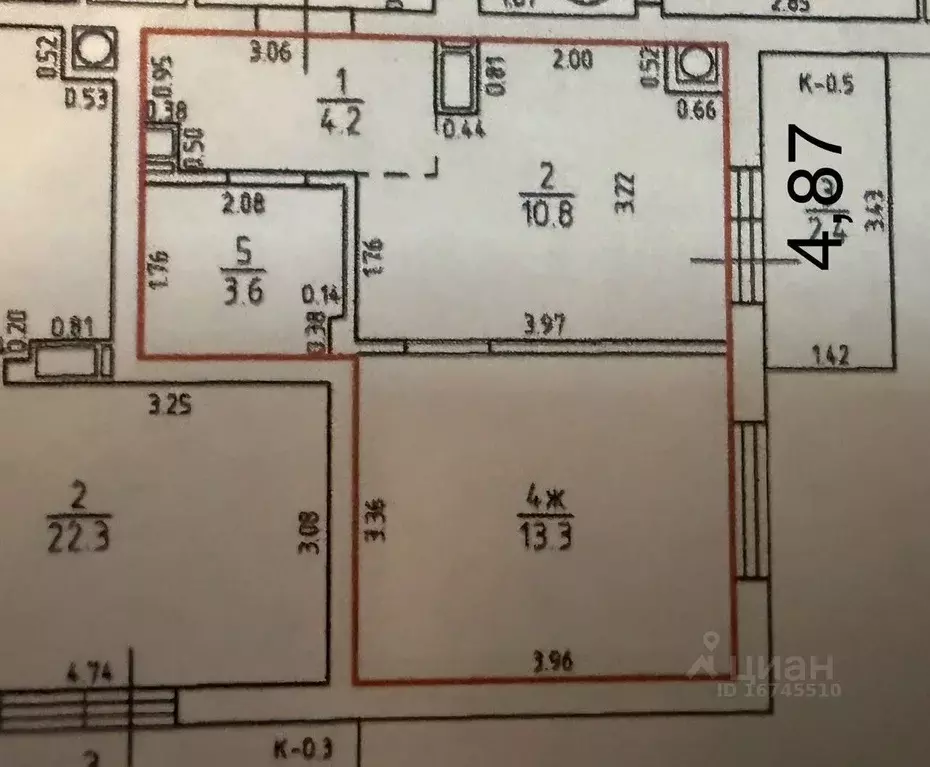 1-к кв. Калининградская область, Гурьевский муниципальный округ, пос. ... - Фото 2