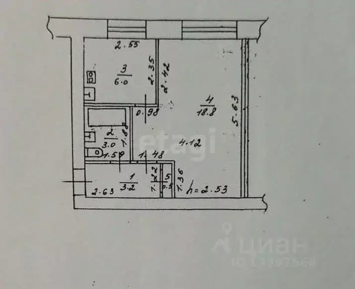 1-к кв. Тверская область, Тверь ул. Громова, 7к3 (31.5 м) - Фото 2