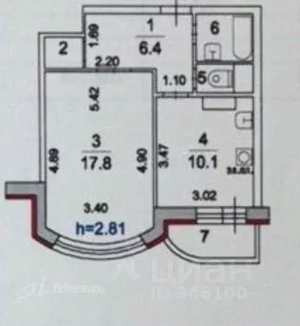 1-к кв. Московская область, Люберцы городской округ, Красково пгт ул. ... - Фото 2