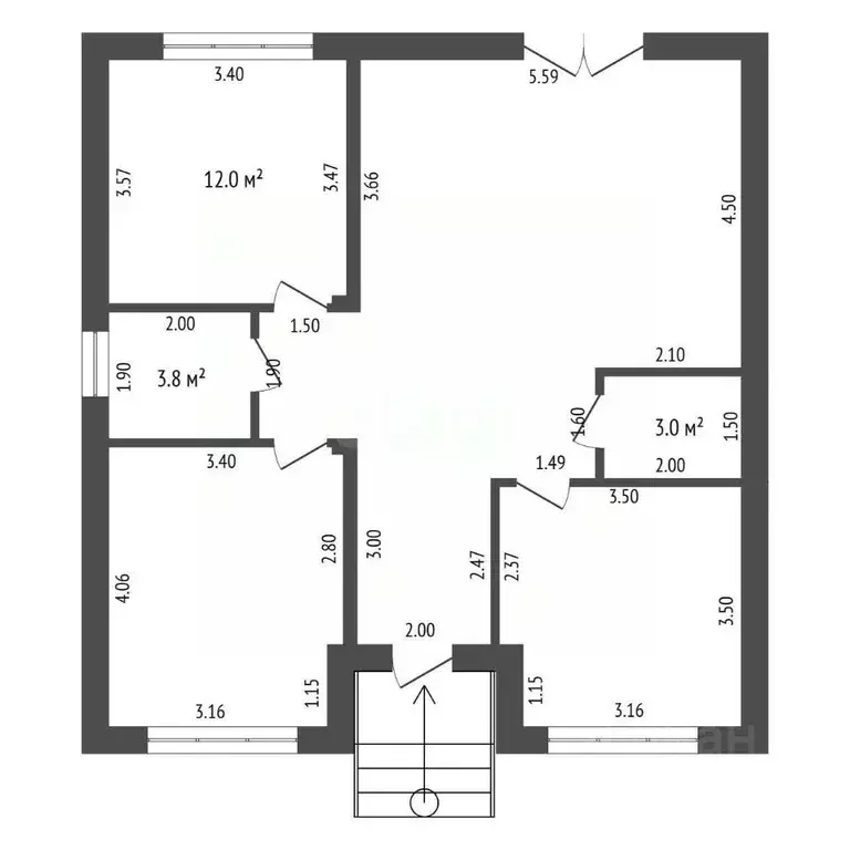 Дом в Тюменская область, Тюмень пер. 3-й Новый (90 м) - Фото 1