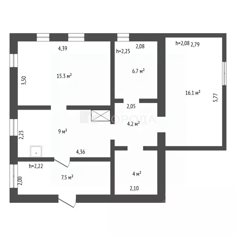 Дом в Кемеровская область, Новокузнецк ул. Соревнования, 48 (64 м) - Фото 1