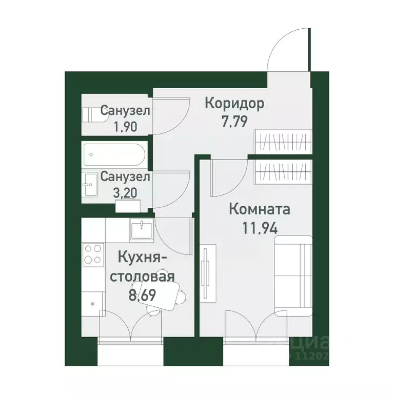 1-к кв. Свердловская область, Екатеринбург Твоя Привилегия жилой ... - Фото 0