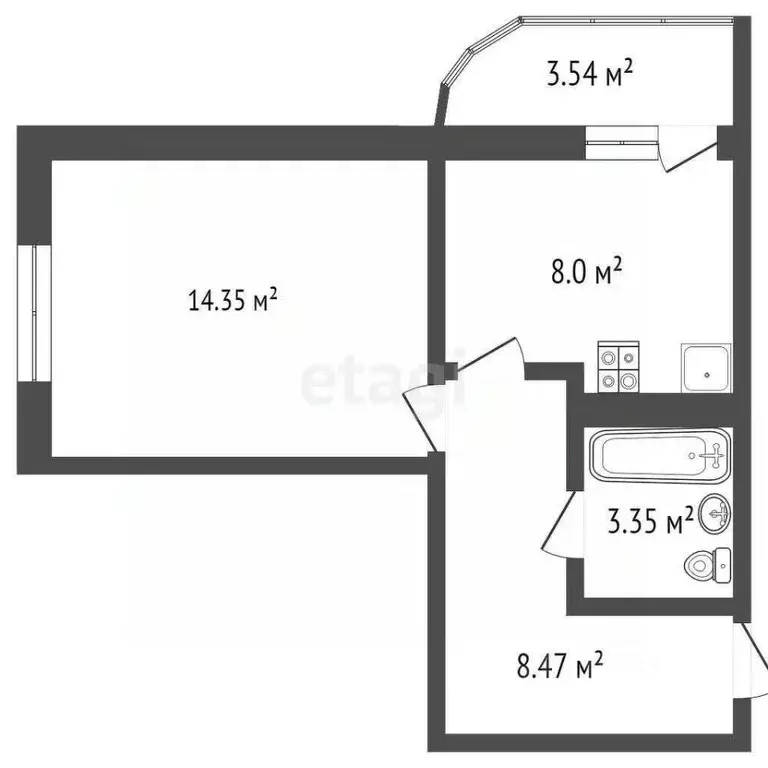 1-к кв. Ростовская область, Ростов-на-Дону ул. Пановой, 30к3 (34.2 м) - Фото 0