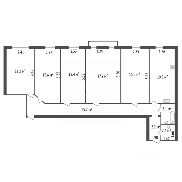 Комната Санкт-Петербург ул. Яблочкова, 3 (11.7 м) - Фото 2