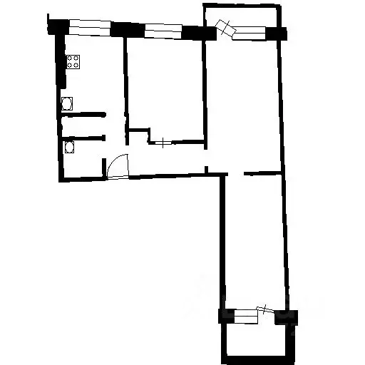 3-к кв. Башкортостан, Уфа ул. Ферина, 17 (60.8 м) - Фото 1