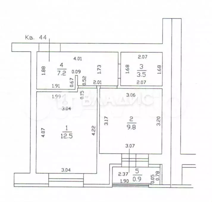 1-к. квартира, 33 м, 2/3 эт. - Фото 0