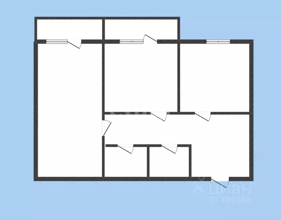 2-к кв. Белгородская область, Губкин Севастопольская ул., 57А (55.8 м) - Фото 2