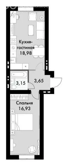 1-комнатная квартира: Апрелевка, улица Парк Апрель, 45 (42.6 м) - Фото 0