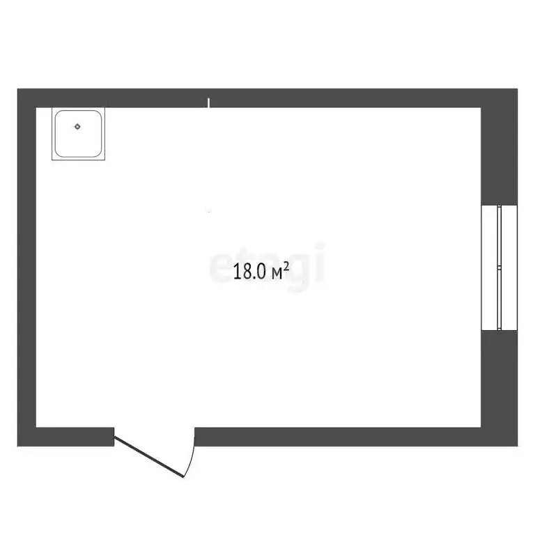 1к в -комнатной квартире ( м) - Фото 1