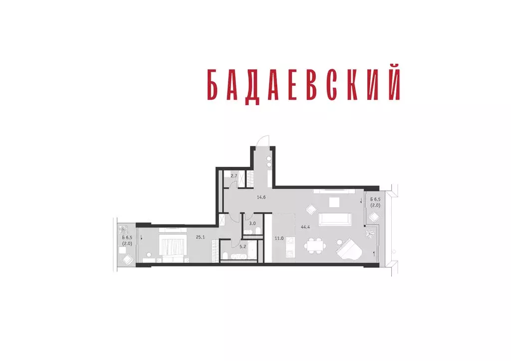 2-комнатная квартира: Москва, Кутузовский проспект, 12/1 (110.3 м) - Фото 2