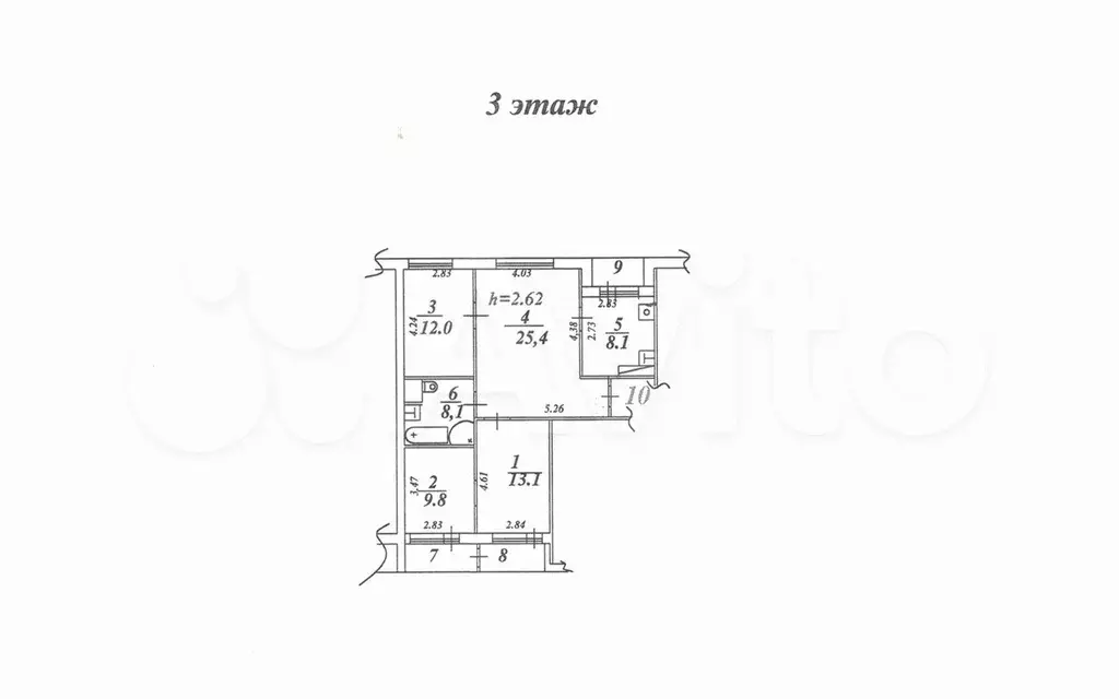 3-к. квартира, 80 м, 3/14 эт. - Фото 0
