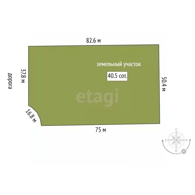 Участок в Тюменская область, Тюменский муниципальный округ, ... - Фото 1