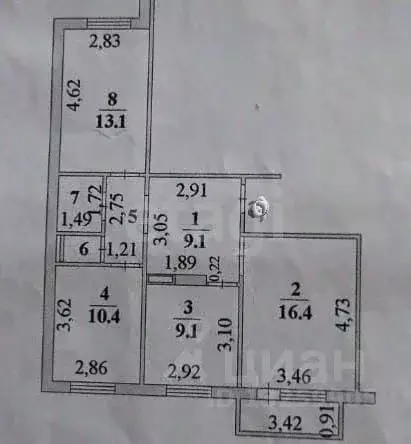 Комната Липецкая область, Липецк ул. С.М. Шерстобитова, 16 (10.4 м) - Фото 1