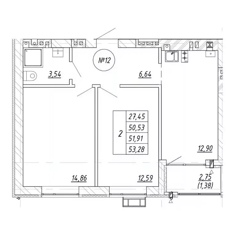 2-к кв. Калининградская область, Зеленоградск  (51.91 м) - Фото 1
