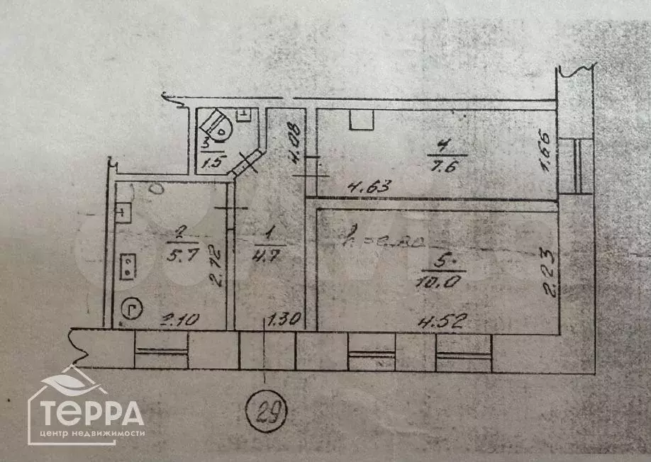 2-к. квартира, 29,5 м, 2/2 эт. - Фото 0
