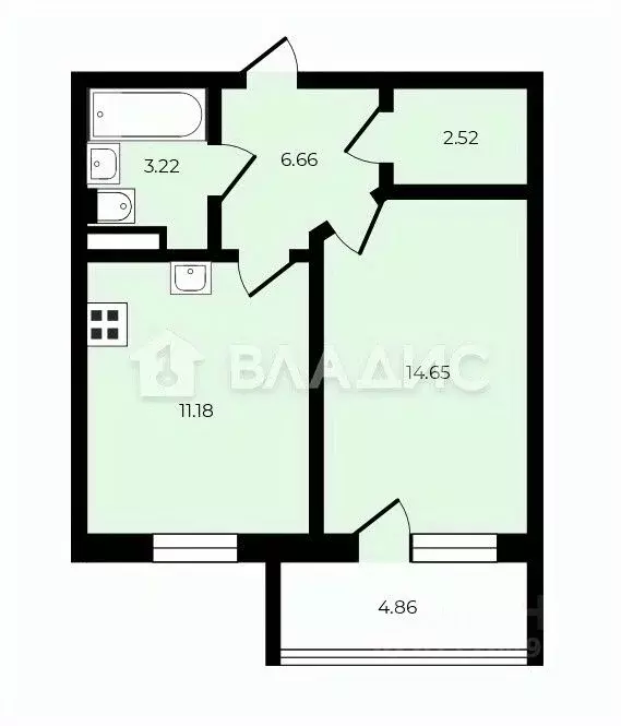 1-к кв. Ленинградская область, Мурино Всеволожский район, бул. ... - Фото 2