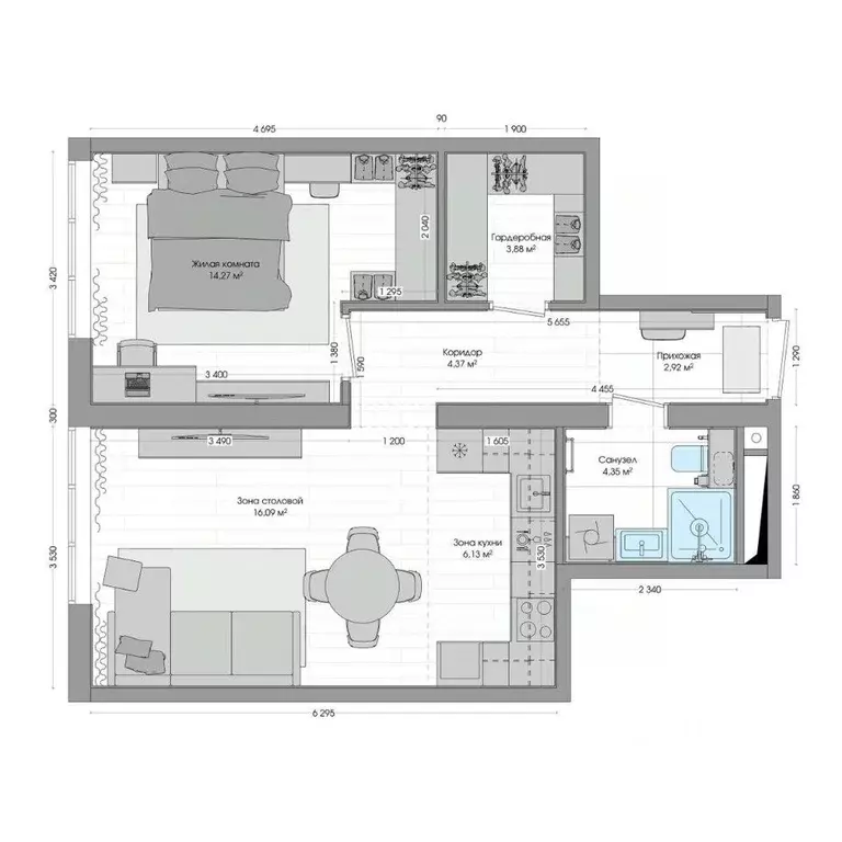 2-к кв. Приморский край, Владивосток ул. Нейбута (53.5 м) - Фото 1