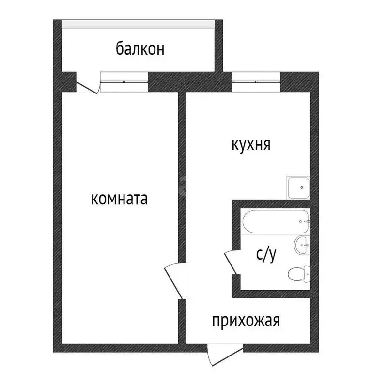 1-комнатная квартира: Курган, улица Бурова-Петрова, 79 (30.9 м) - Фото 1