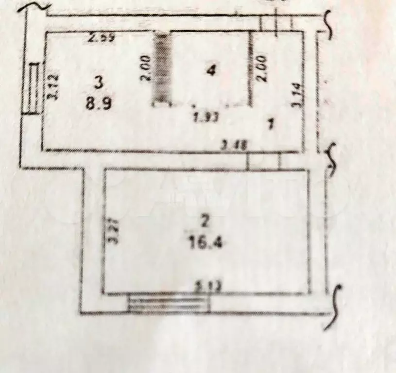 1-к. квартира, 35,9 м, 3/5 эт. - Фото 0