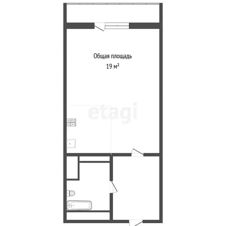 Квартира-студия: Бердск, улица Рогачёва, 5/2 (19 м) - Фото 0
