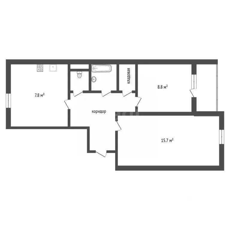 2-к кв. Воронежская область, Воронеж ул. 60-й Армии, 35 (44.1 м) - Фото 1