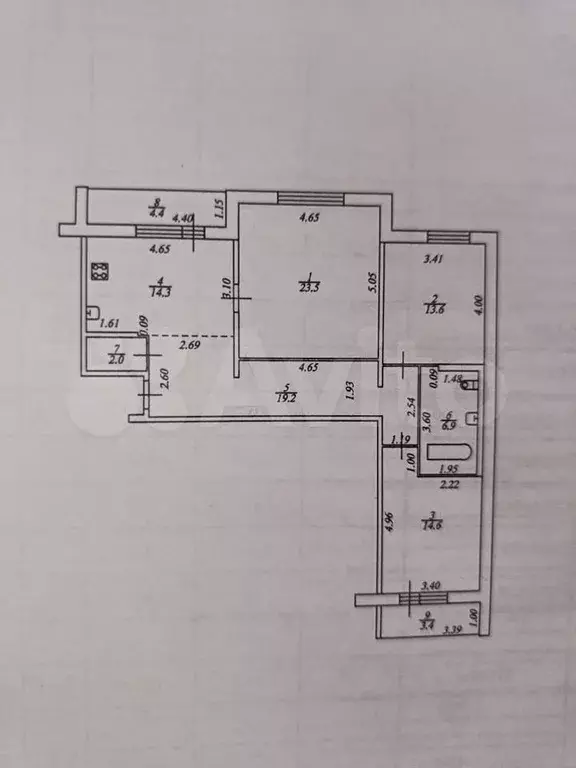 3-к. квартира, 94 м, 4/10 эт. - Фото 0