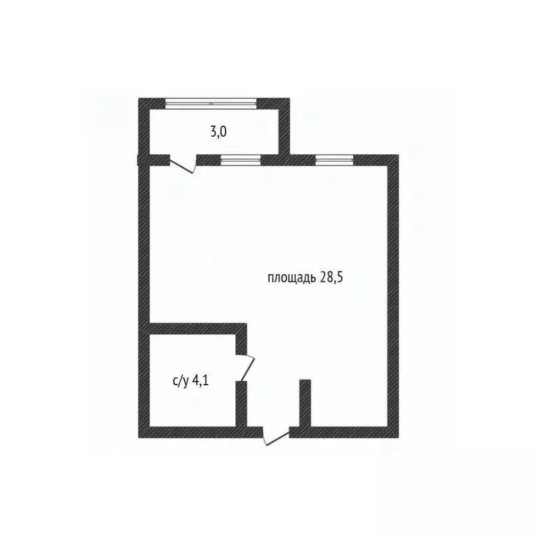 Студия Краснодарский край, Краснодар ул. Им. Мурата Ахеджака, 12к6 ... - Фото 2