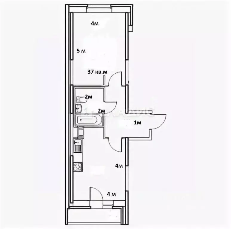 1-к кв. Крым, Феодосия муниципальный округ, с. Береговое ул. 40 лет ... - Фото 1