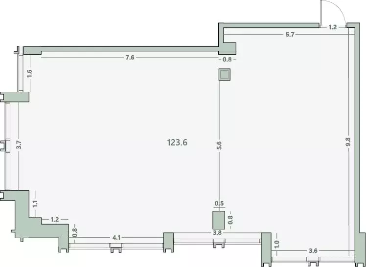 Офис (123.6 м) - Фото 1