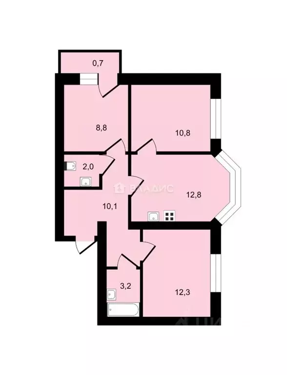 3-к кв. Нижегородская область, Нижний Новгород Красноуральская ул., 11 ... - Фото 1