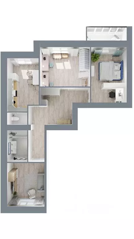 3-к кв. Коми, Сыктывкар Колхозная ул., 16 (85.08 м) - Фото 1