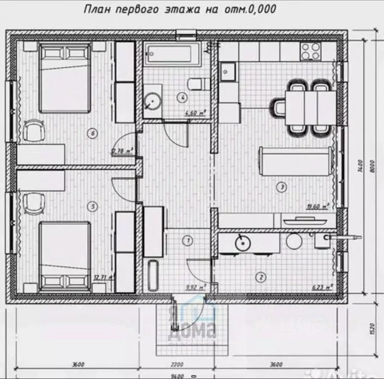 Дом в Томская область, Томский район, д. Малая Михайловка  (90 м) - Фото 1