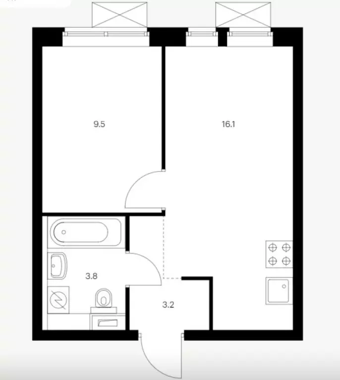 Продаётся 1-к квартира, 32.6 м - Фото 0