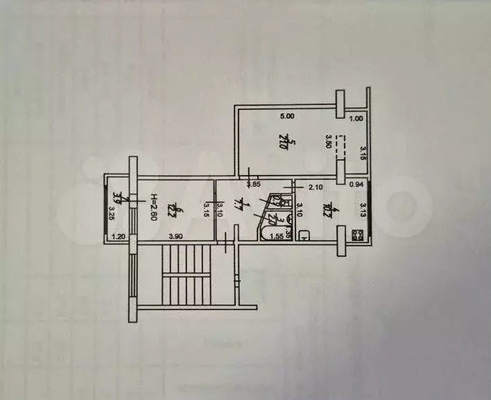 2-к. квартира, 46,8 м, 4/5 эт. - Фото 0